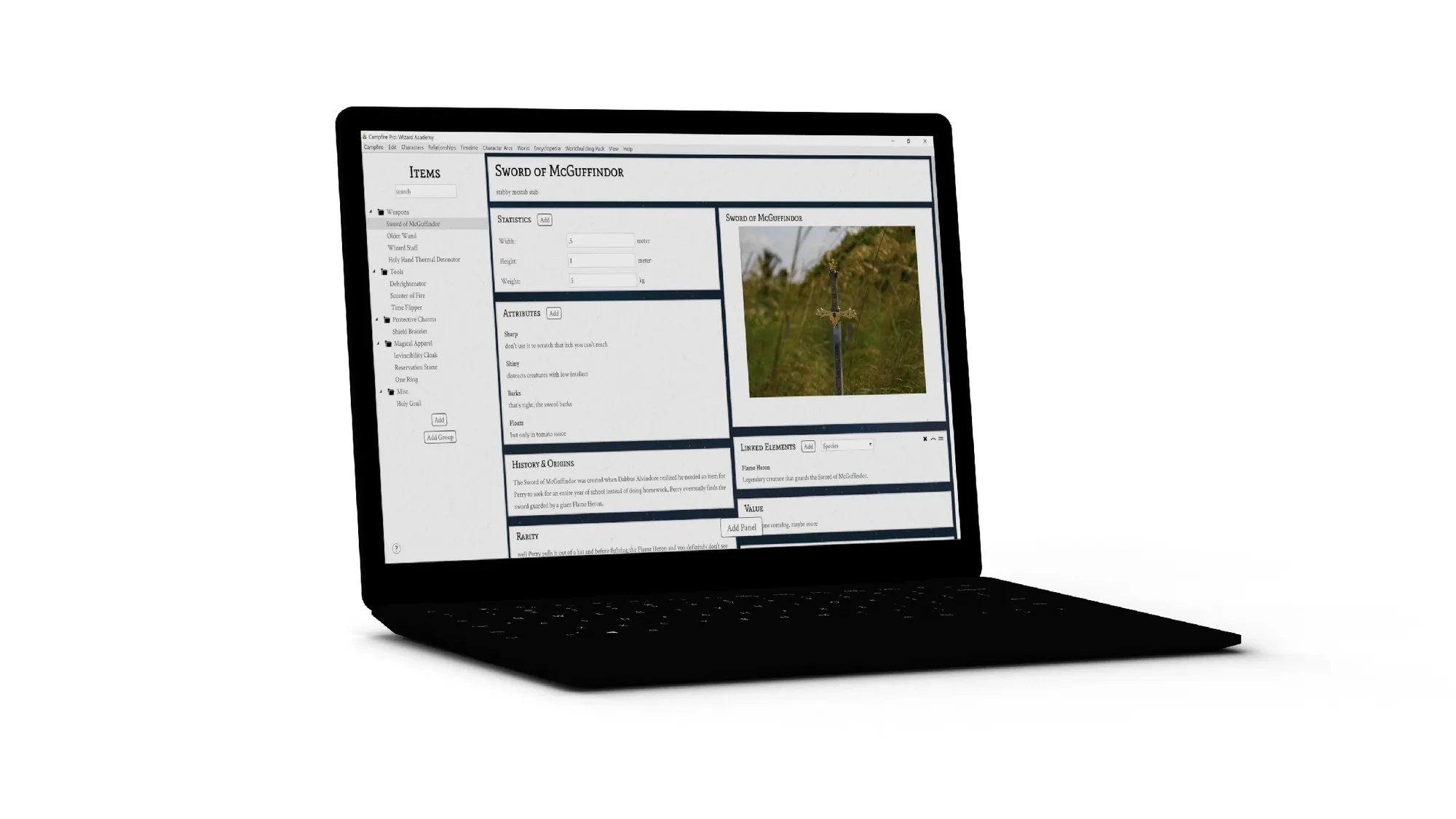 An image of Campfire Pro running on a laptop.