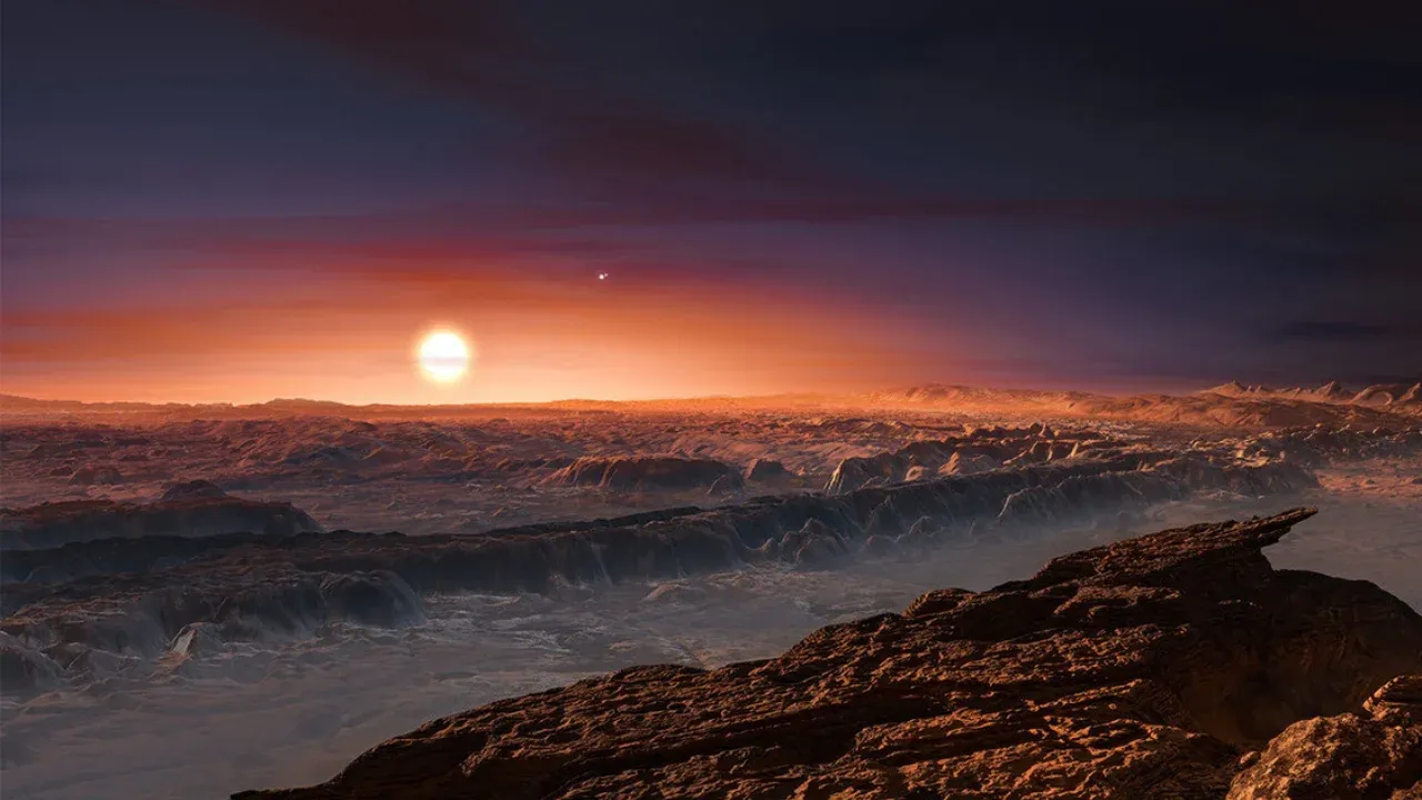 Proxima Centauri b revolving around two stars.