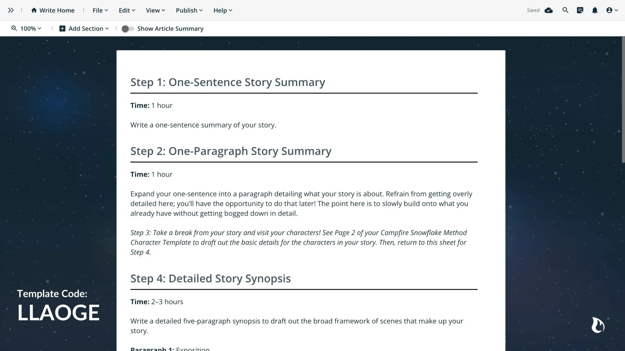 story writing methodology